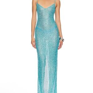 NBD - LEIGHAN GOWN IN TURQUOISE